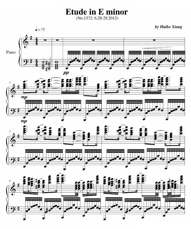 Etude in E minor