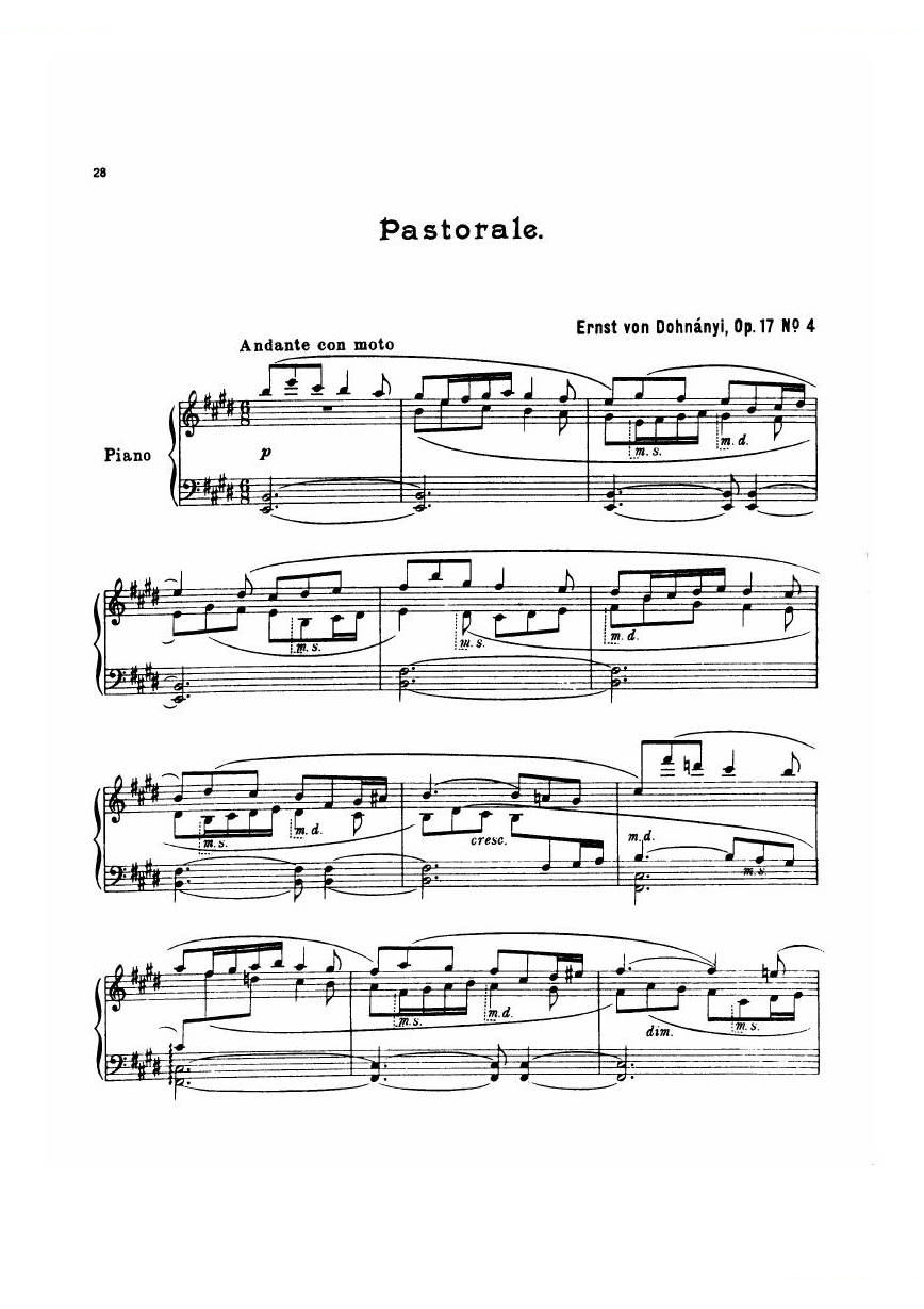 Dohnanyi_17-4_5 Humoresken_Pastorale