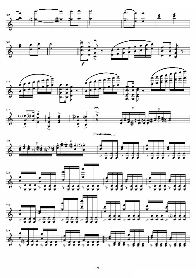 莫扎特主题炫技变奏曲（小提琴版）