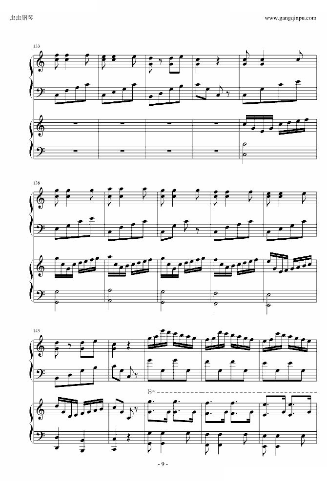 小星星简易变奏曲（双钢琴）