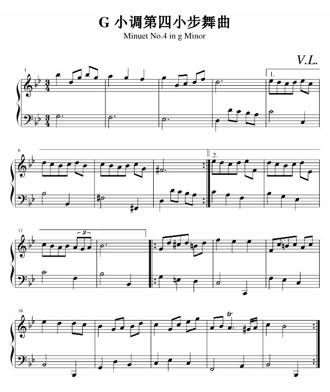 g小调第四小步舞曲