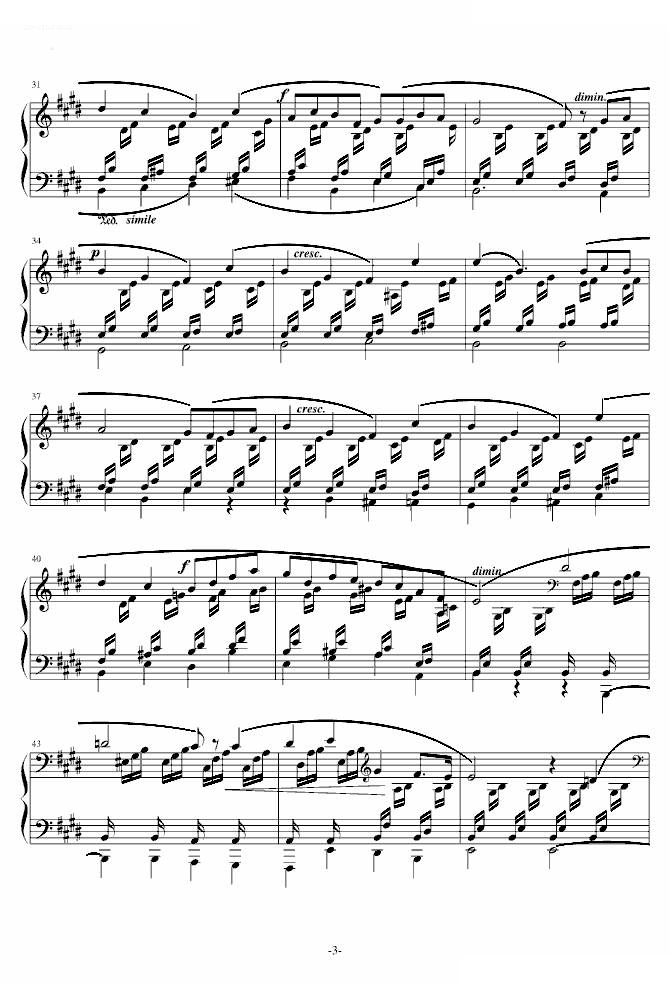 E大调无词歌 （Op. 19, No. 1）