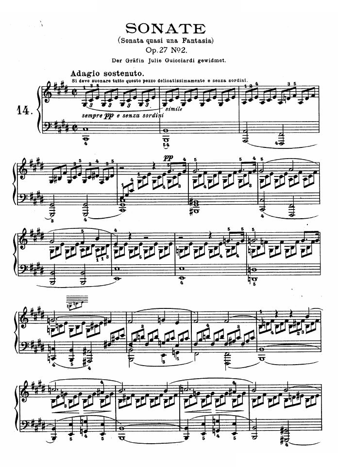 第十四钢琴奏鸣曲-月光曲-（Op.27 No.2）