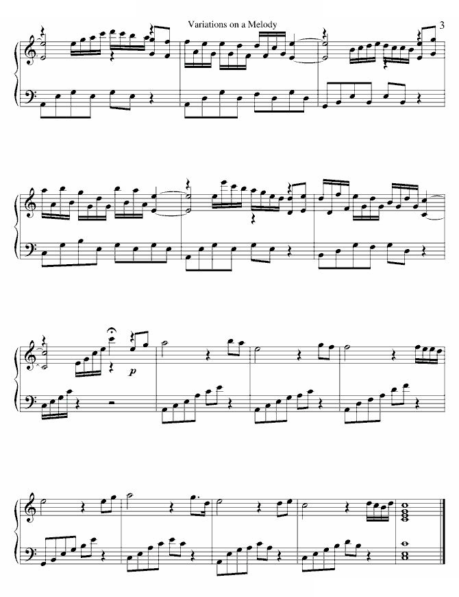 Variations on a Melody