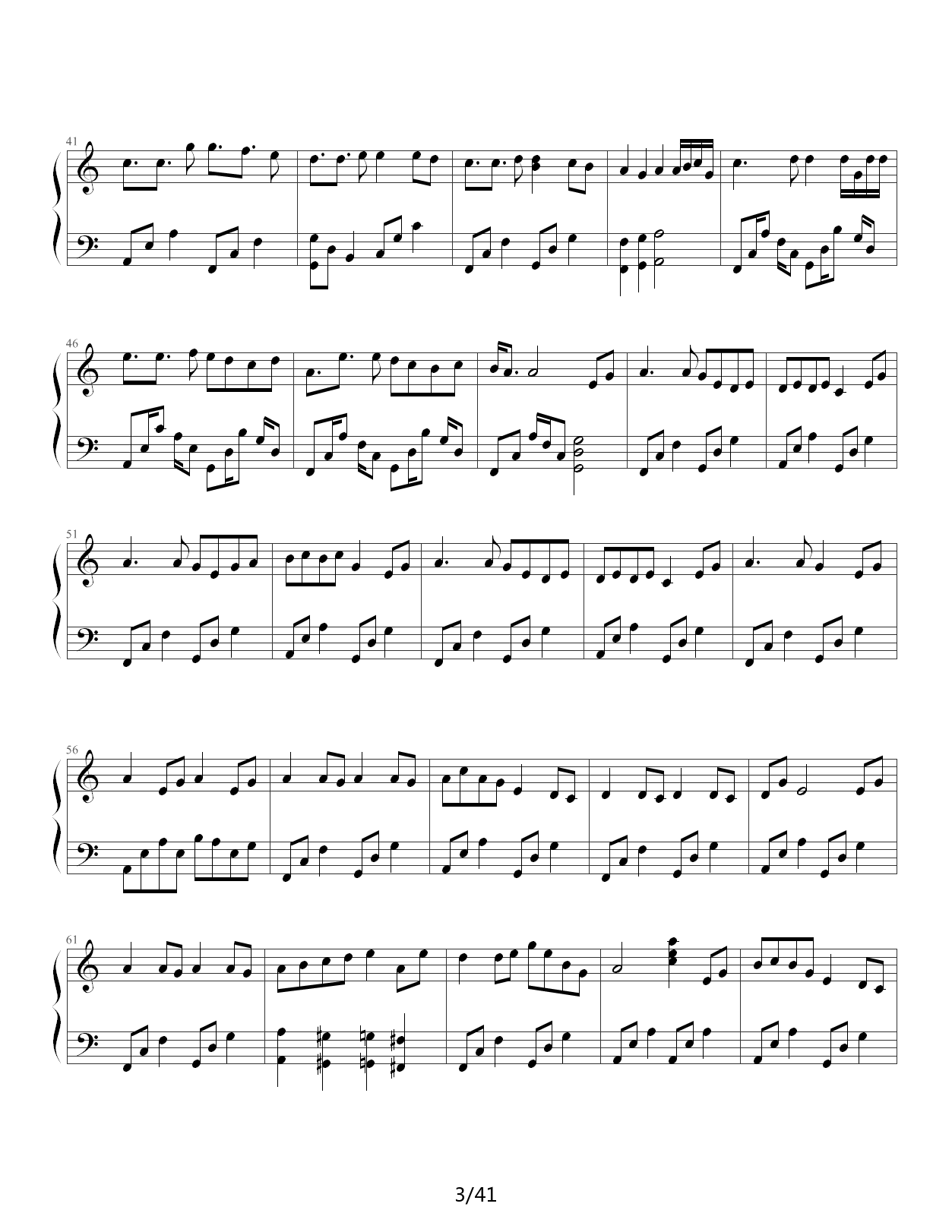 【事务员G】V家134名曲连弹 E调