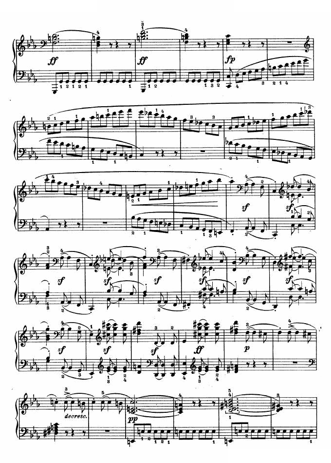 降E大调第四钢琴奏鸣曲-Op.7