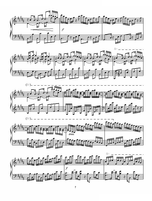 B大调练习曲