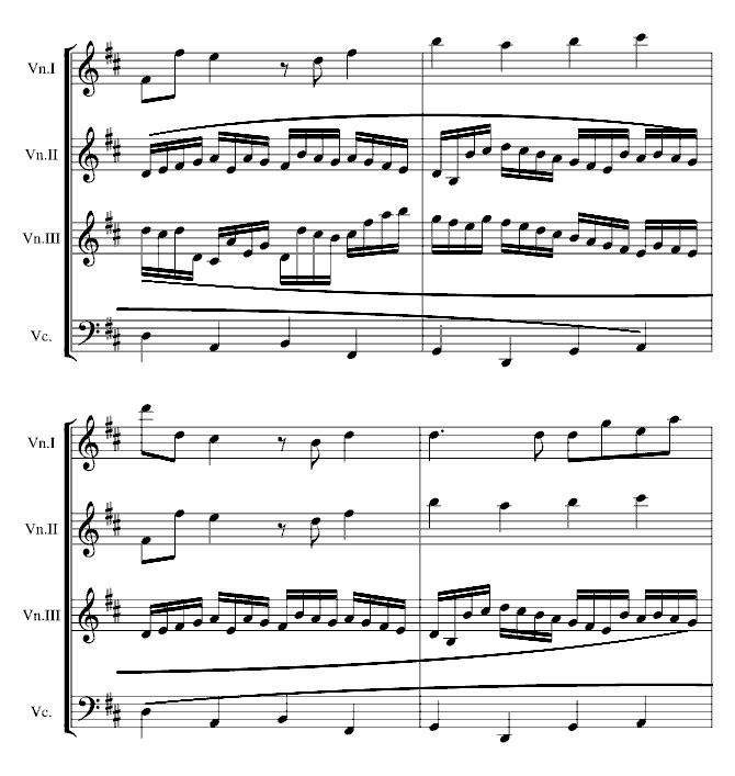 卡农交响曲(3小提琴+1大提琴)