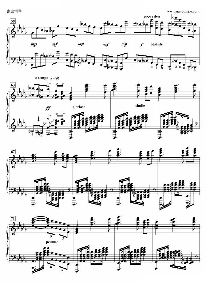 （老柴的）降B小调第一钢琴协奏曲（独奏版）