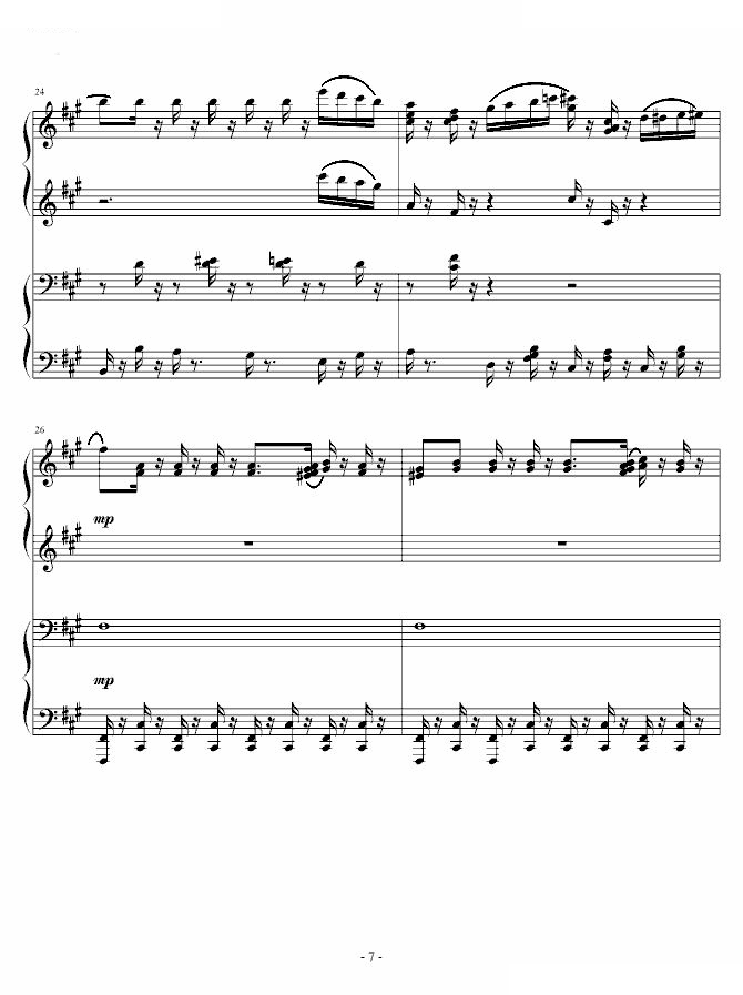 四小天鹅舞曲四手联弹
