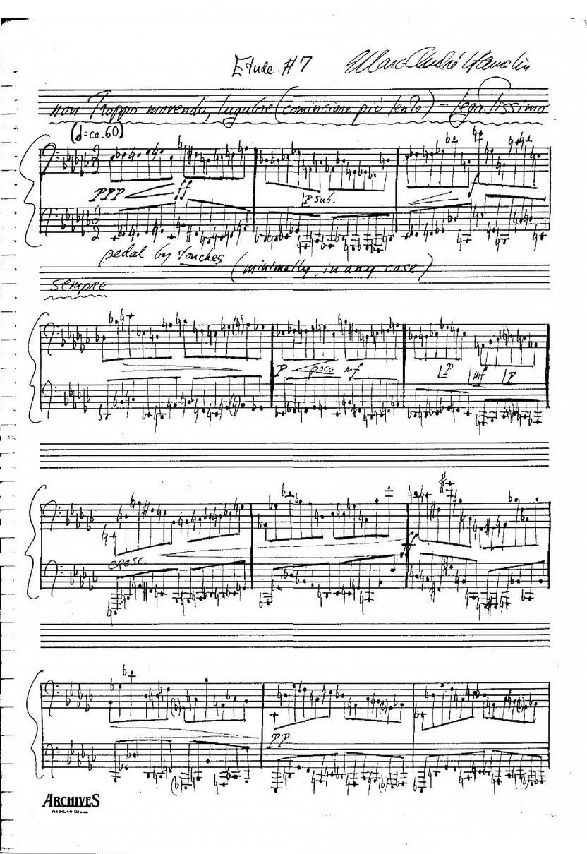 Etude No. 7 in E flat minor
