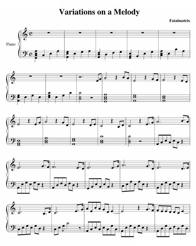 Variations on a Melody