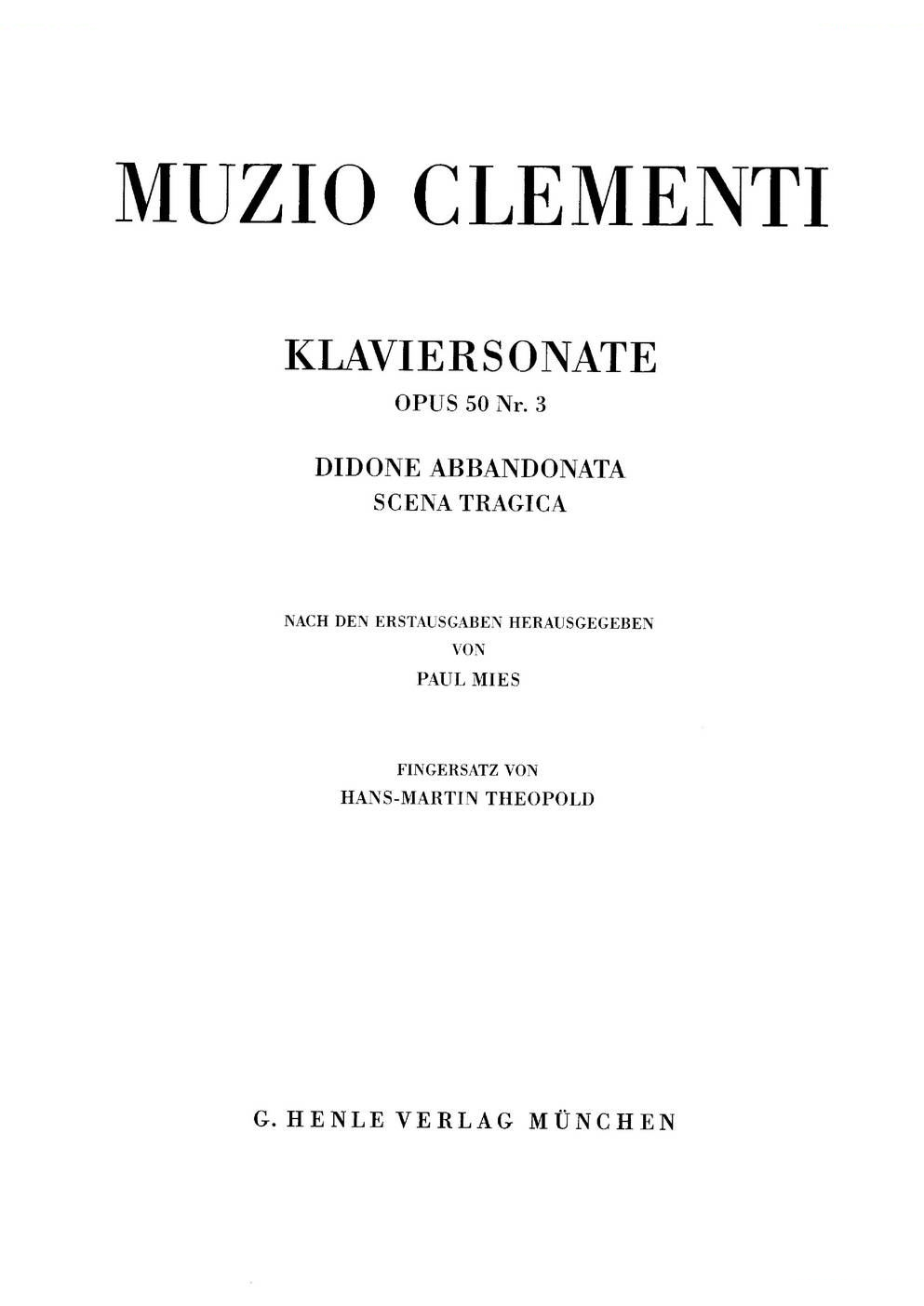 Clementi-Didune Abandonata Op50 No3