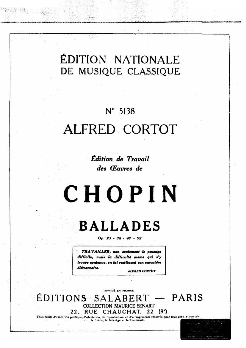 Chopin-Cortot 4 Ballades