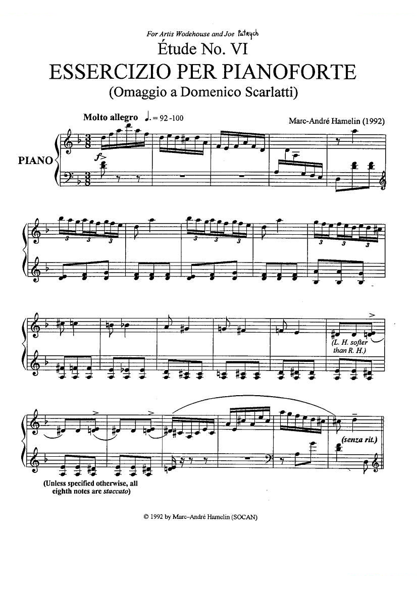 Etude No. 6 (Omaggio a Domenico Scarlatti)