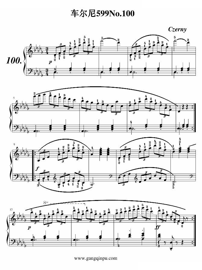 车尔尼599练习曲