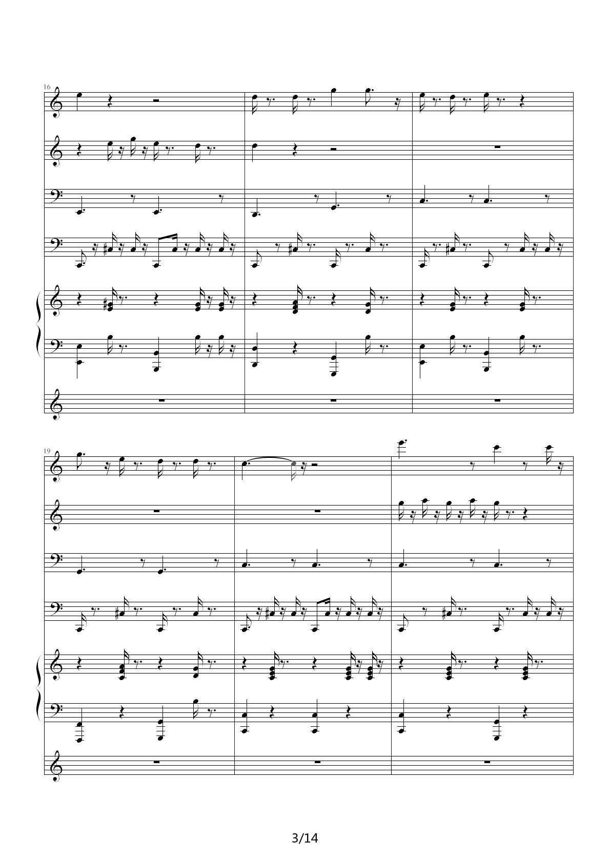 演出级作品拍拍小手 C调