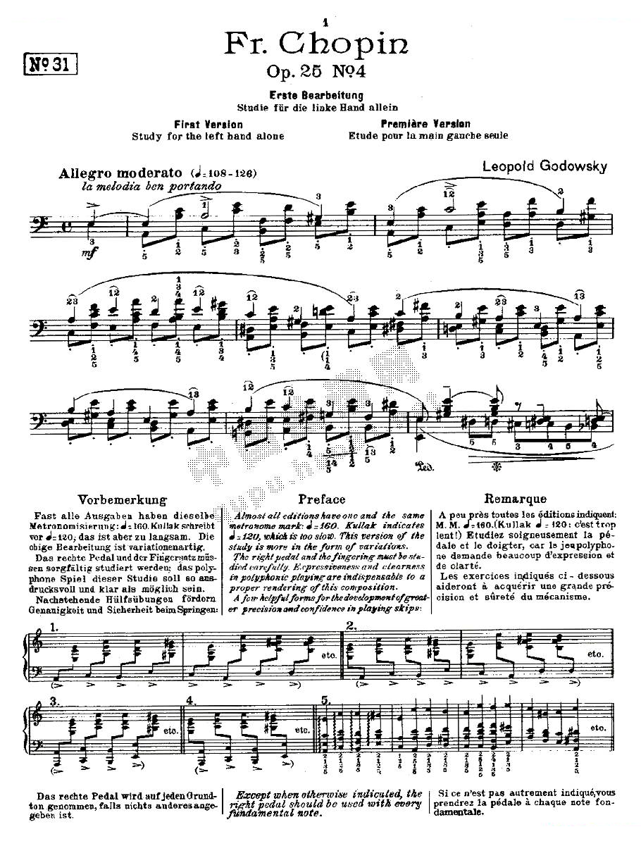 肖邦练习曲Fr.Chopin Op.25 No4-1