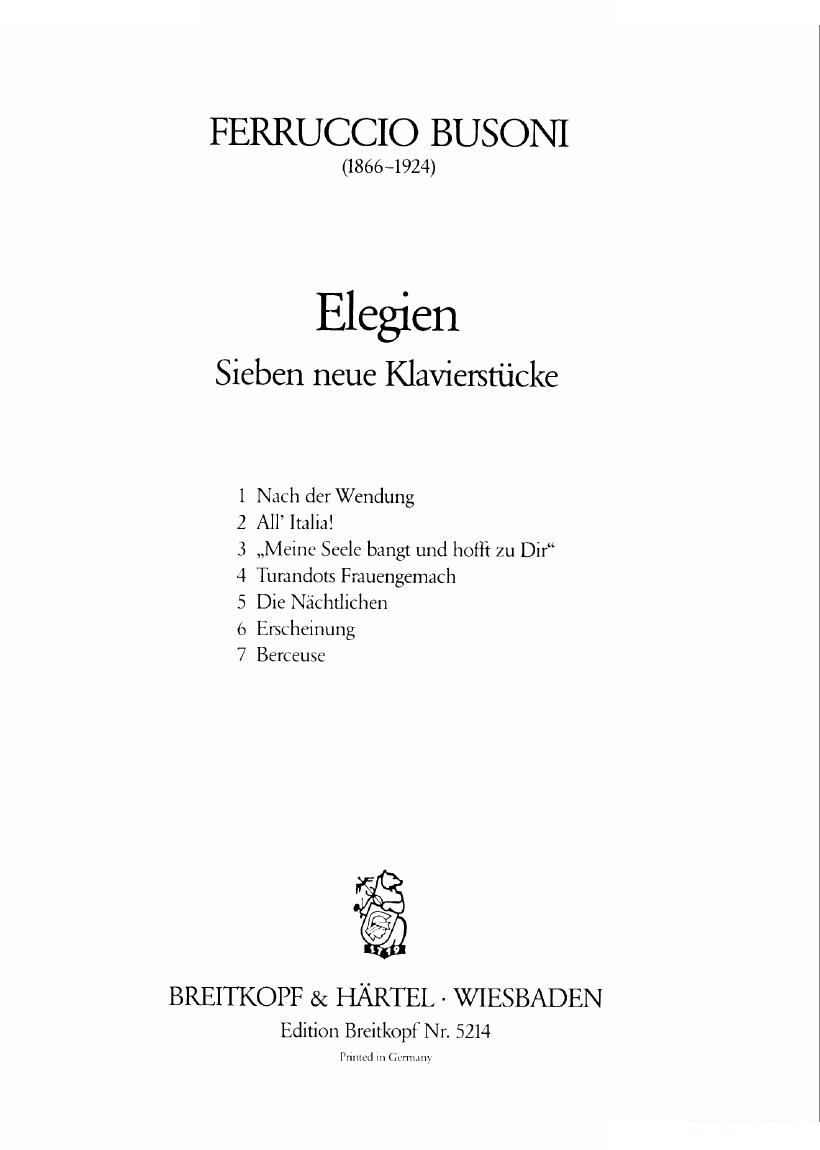 Busoni[1]. Elegy No. 1