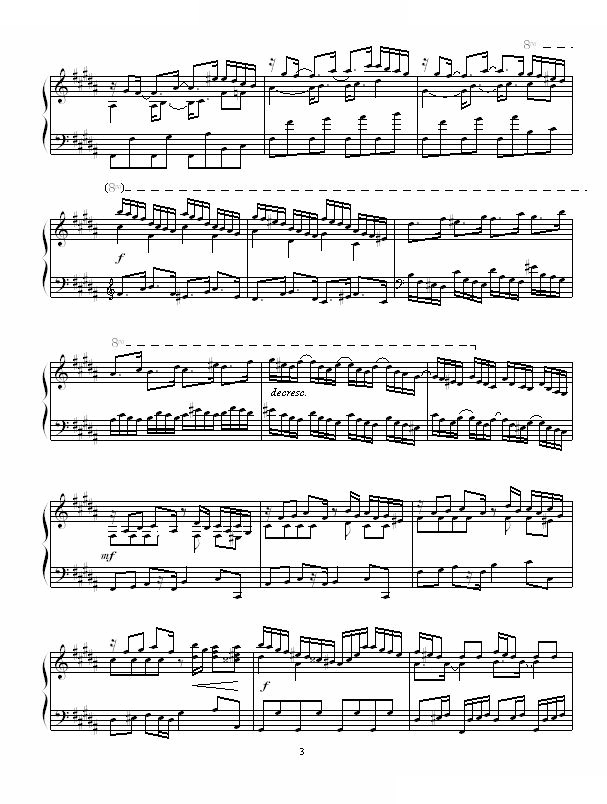 B大调练习曲