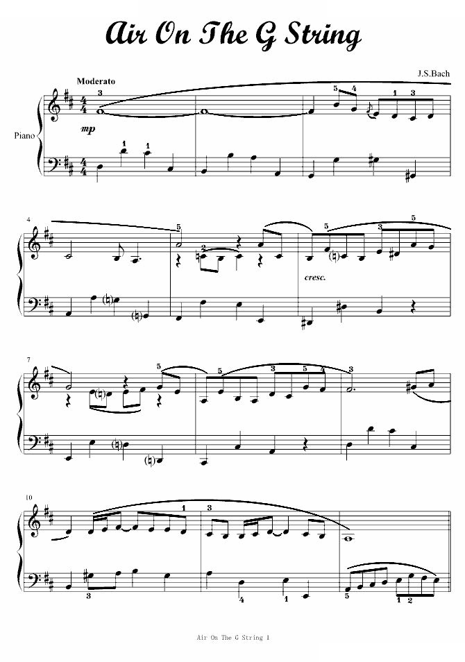 Air On The G String(G弦之歌)