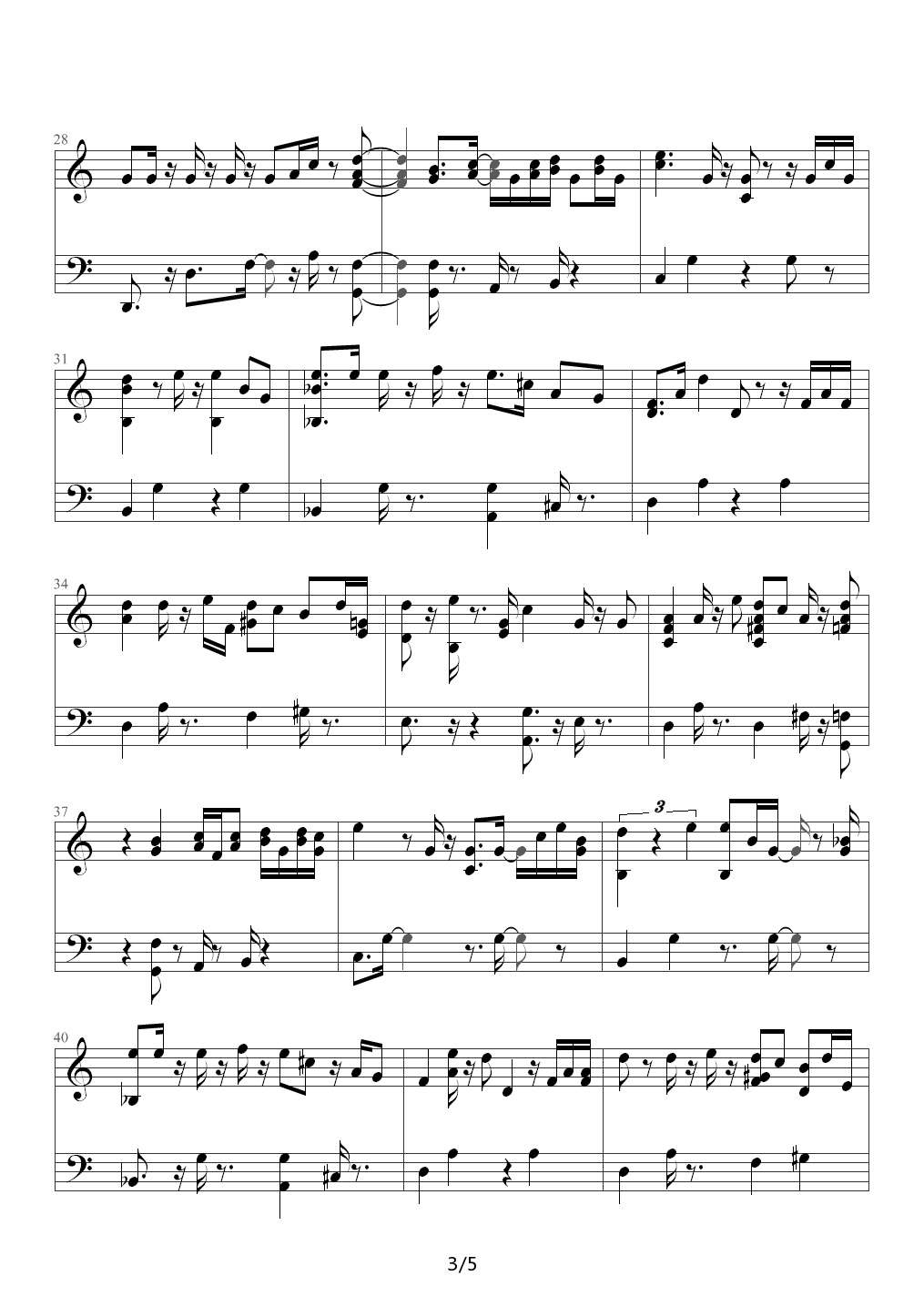 傻痴痴（都市的童话主題曲，黎明） C调
