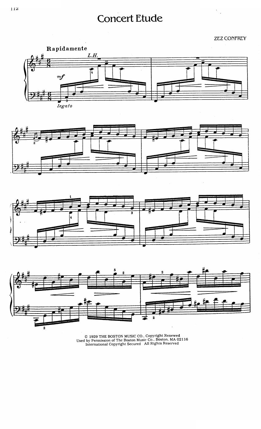 Confrey_Concert Etude in F-sharp minor_1929