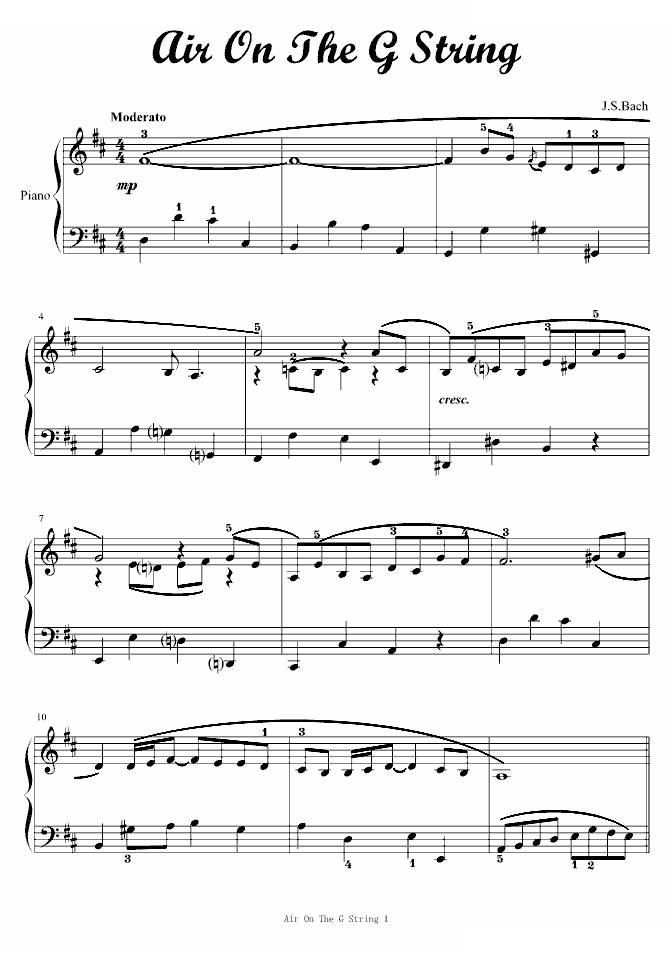 Air On The G String(G弦之歌)
