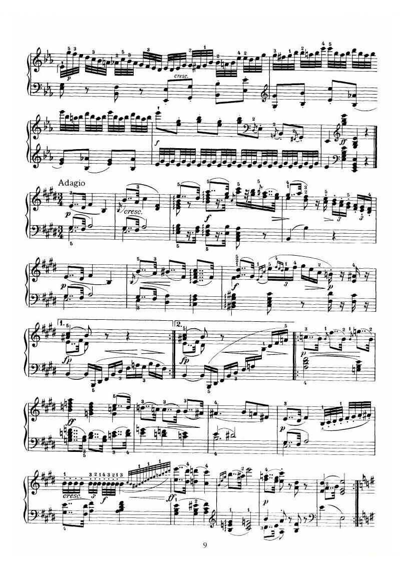 Piano Sonata No 52 in Eb