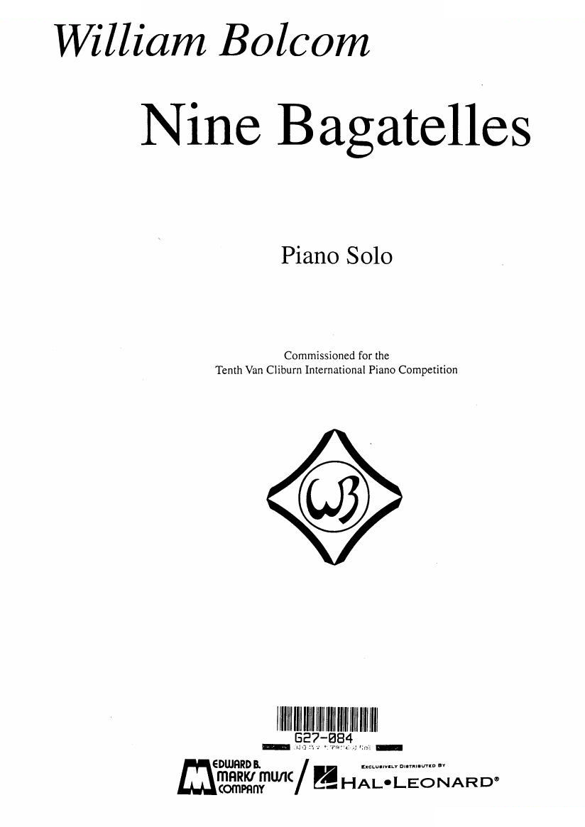 Bolcom 9 Bagatelles