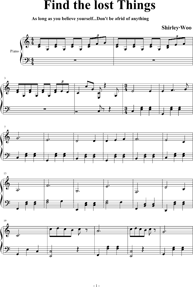 Find the lost things(Waltz)