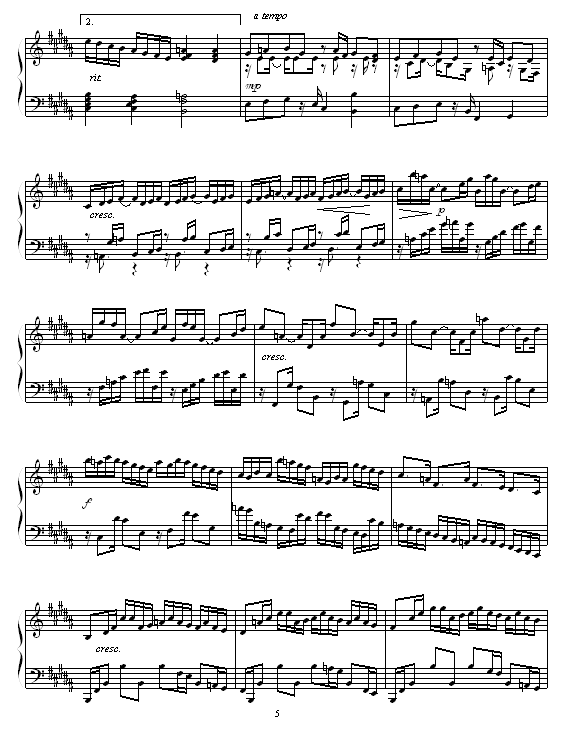 Etude in B Major
