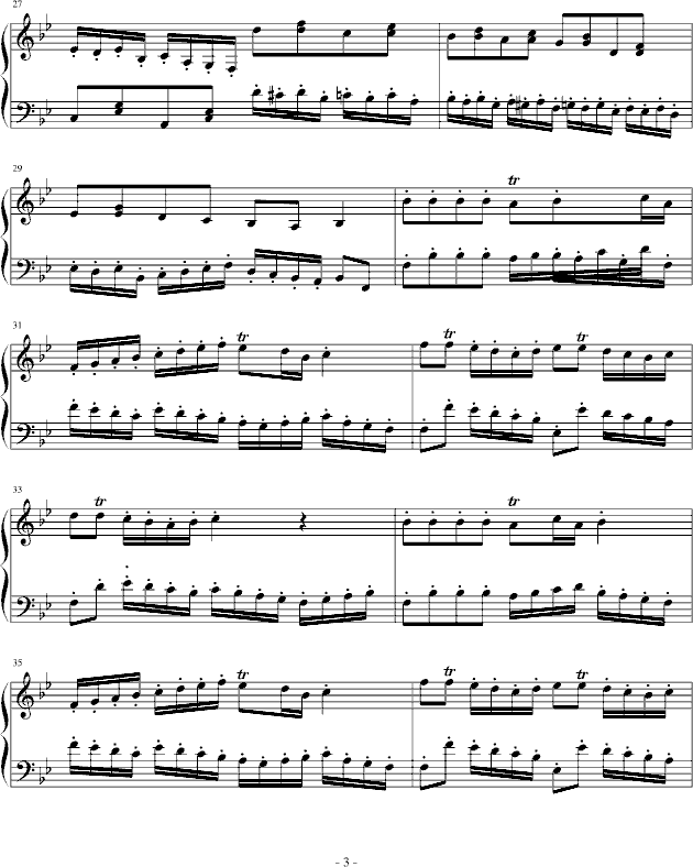 古钢琴小奏鸣曲开学进行曲