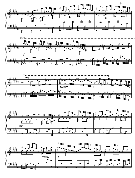 B大调练习曲