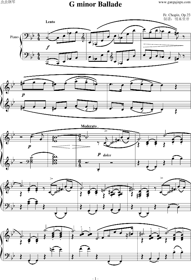 G小调叙事曲