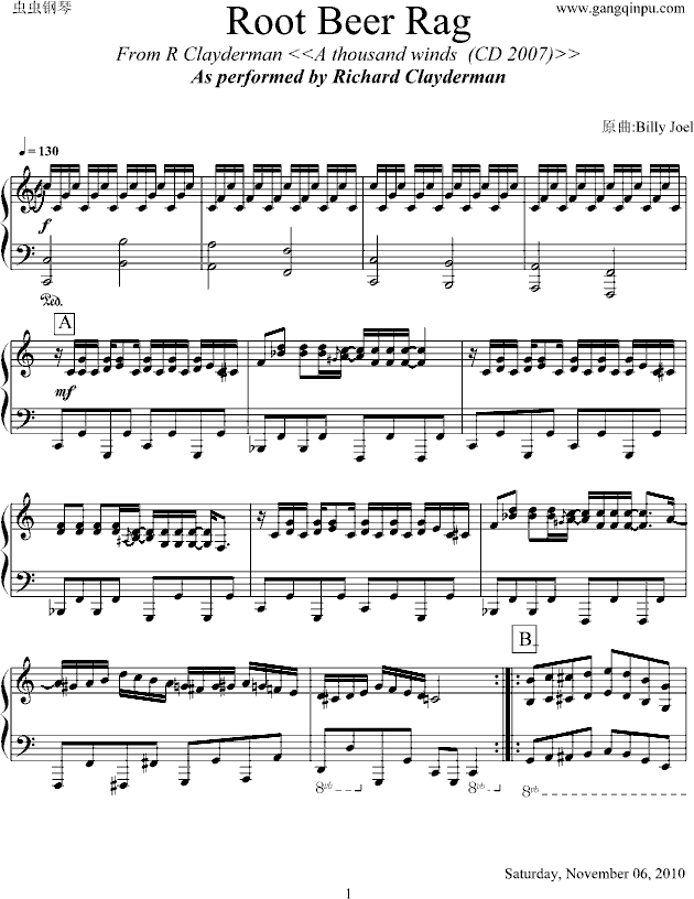 Root Beer Rag(鲁特比尔诙谐曲）