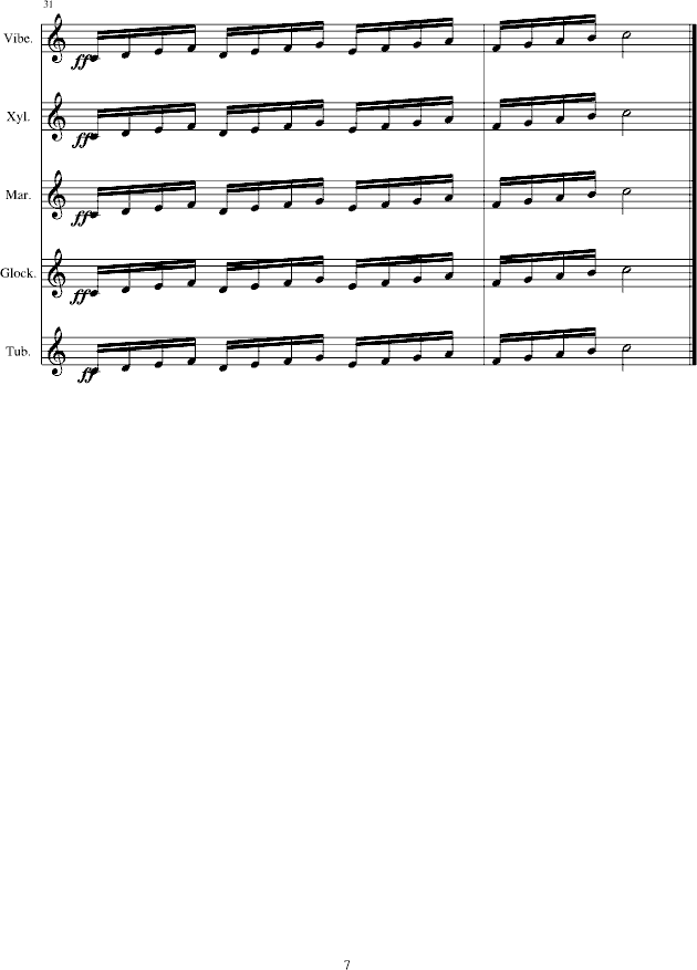 打击乐爵士五重奏——钟声（练习曲）