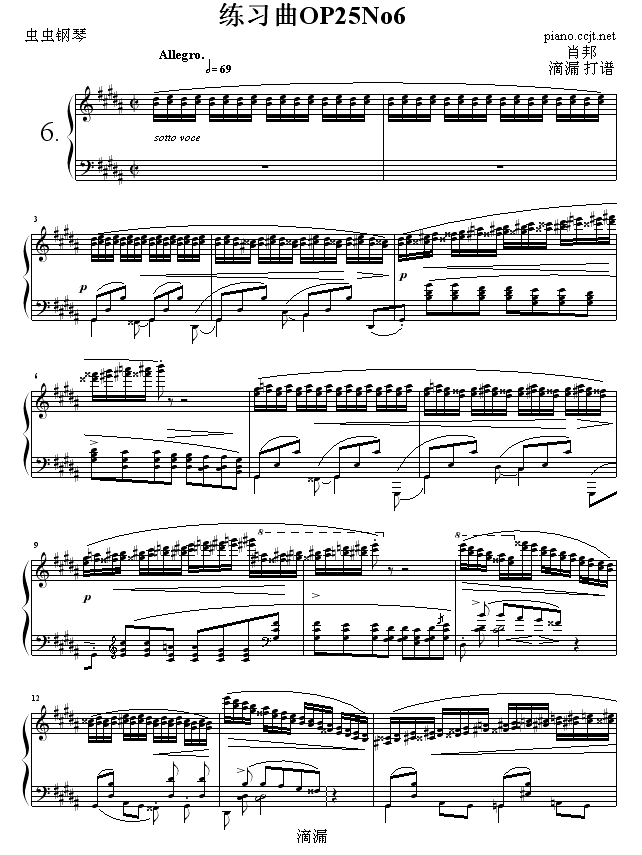 练习曲OP25No6