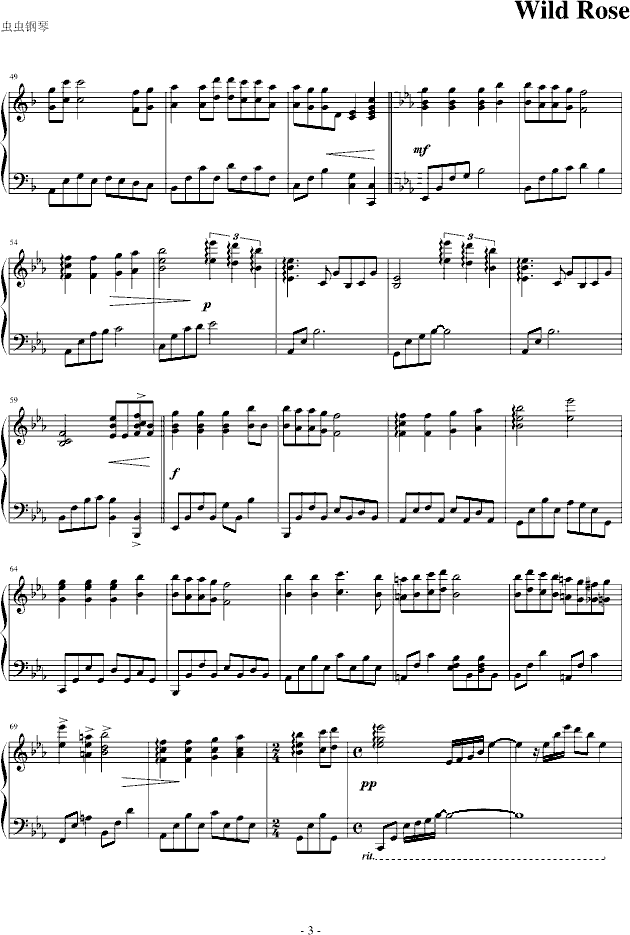 野玫瑰（原版钢琴演奏）
