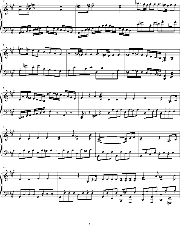  A大调奏鸣曲（第一乐章）