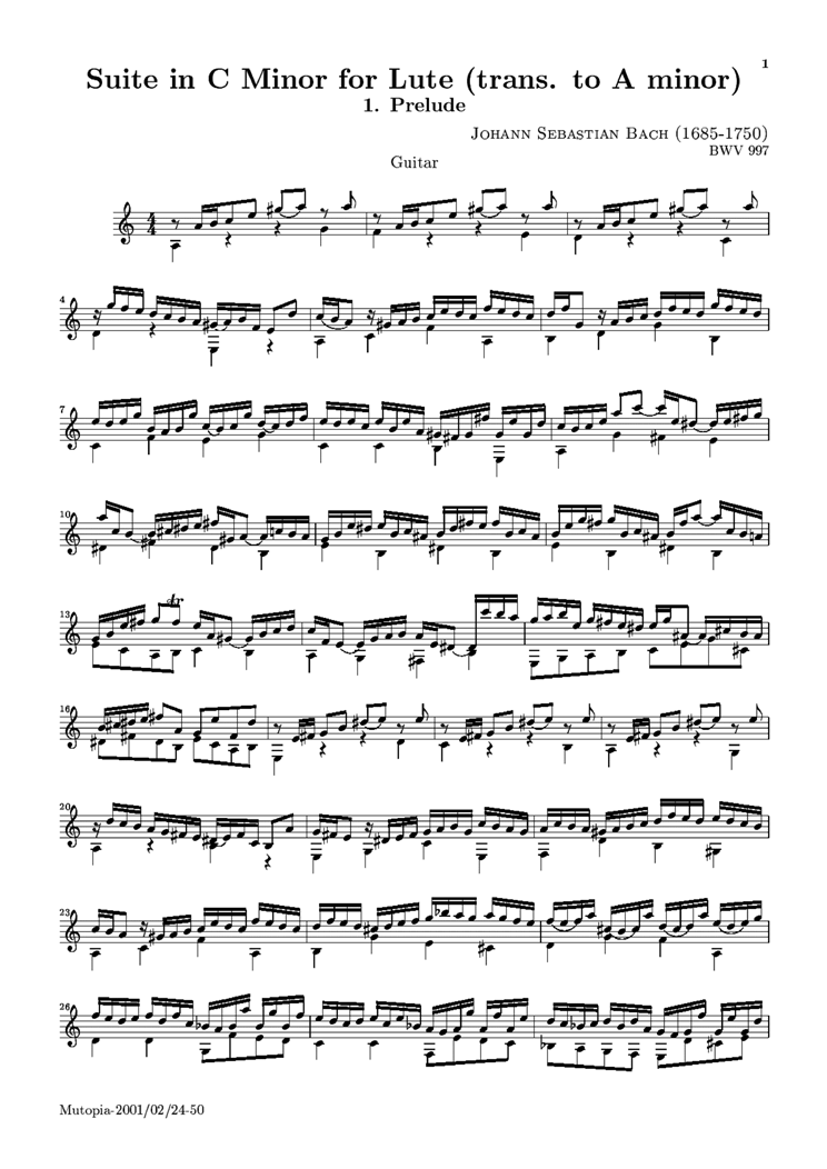 suite in C Minor for lute