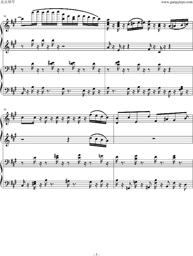 四小天鹅舞曲四手联弹