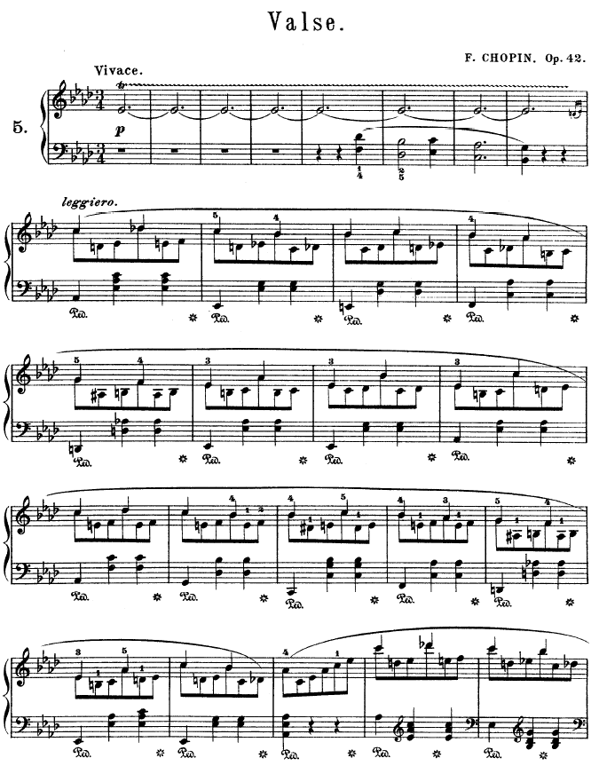降A大调圆舞曲作品42