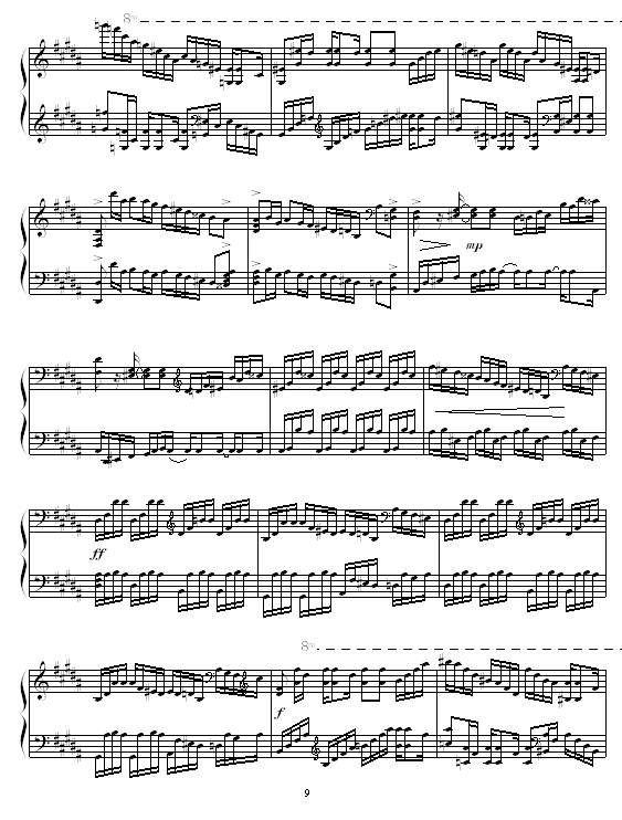 B大调练习曲