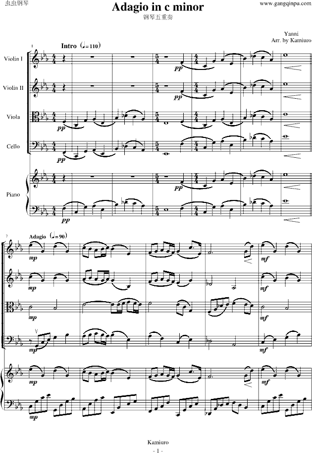 adagio in c minor  柔版