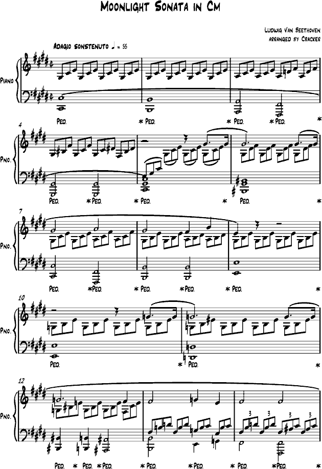 Moonlight Sonata in Cm