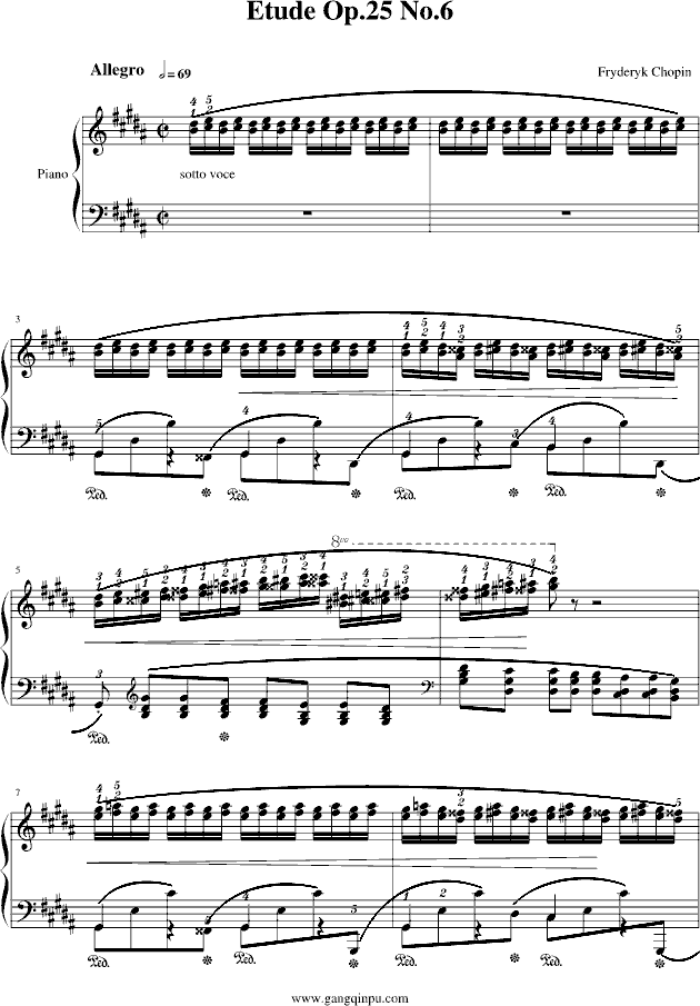 肖邦三度练习曲(op.25 no.6)