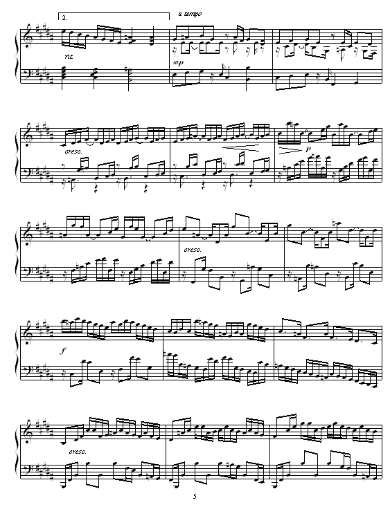 B大调练习曲