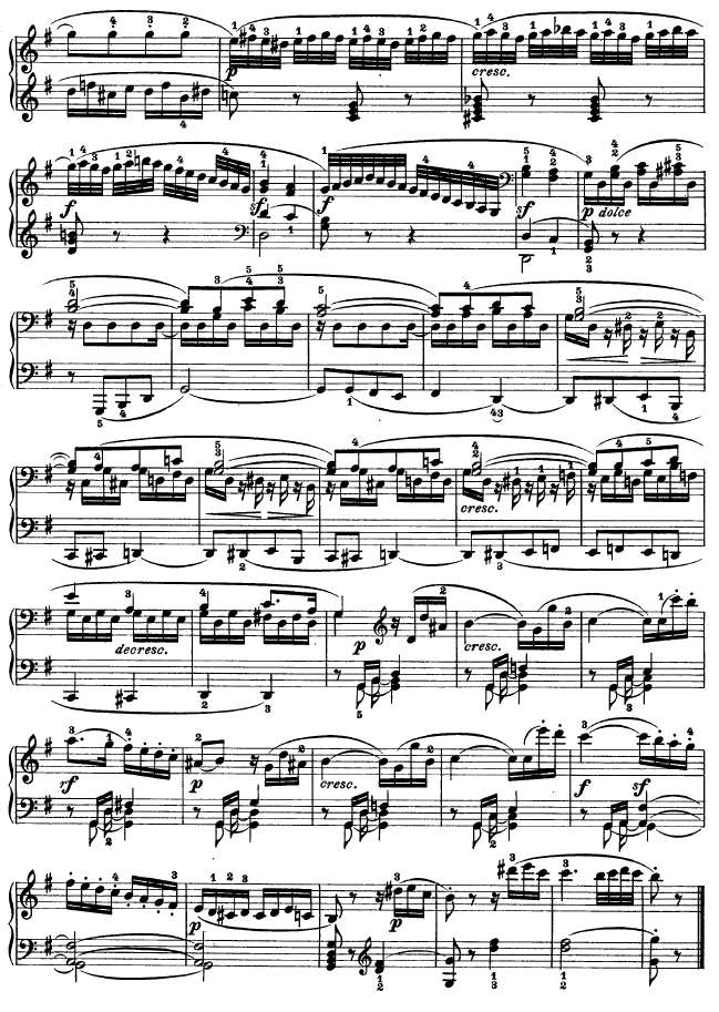 G大调第十钢琴奏鸣曲　Op. 14 No--2
