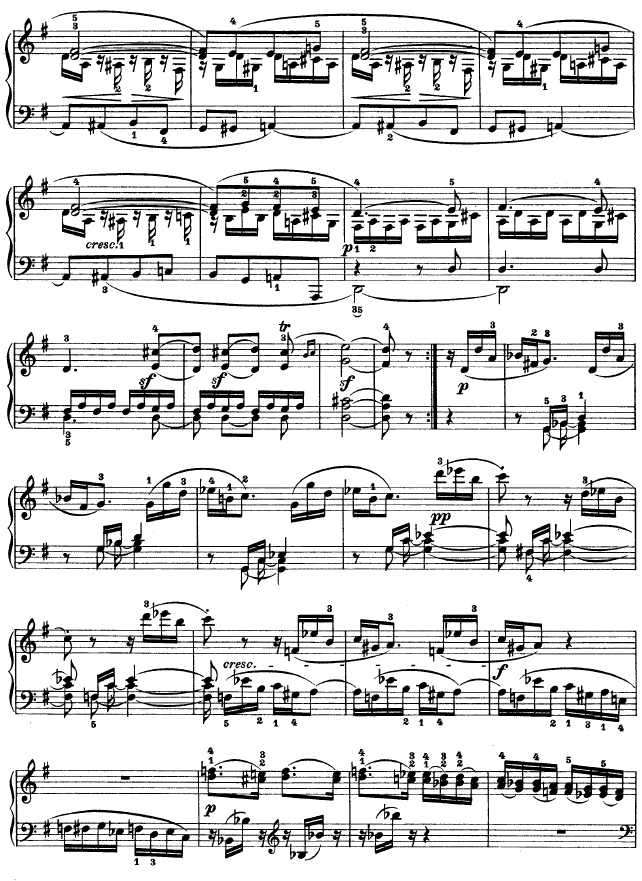 G大调第十钢琴奏鸣曲　Op. 14 No--2